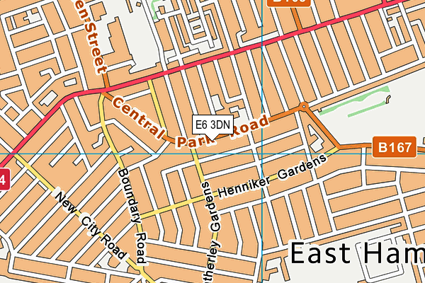 E6 3DN map - OS VectorMap District (Ordnance Survey)