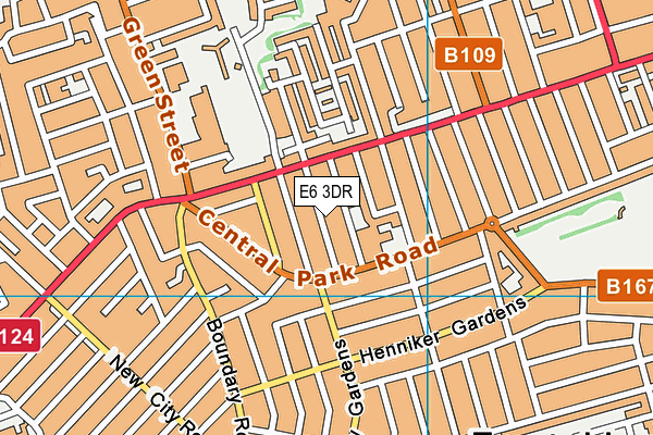 E6 3DR map - OS VectorMap District (Ordnance Survey)