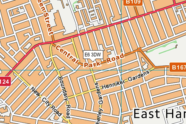 E6 3DW map - OS VectorMap District (Ordnance Survey)