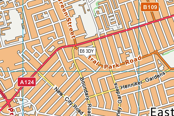 E6 3DY map - OS VectorMap District (Ordnance Survey)