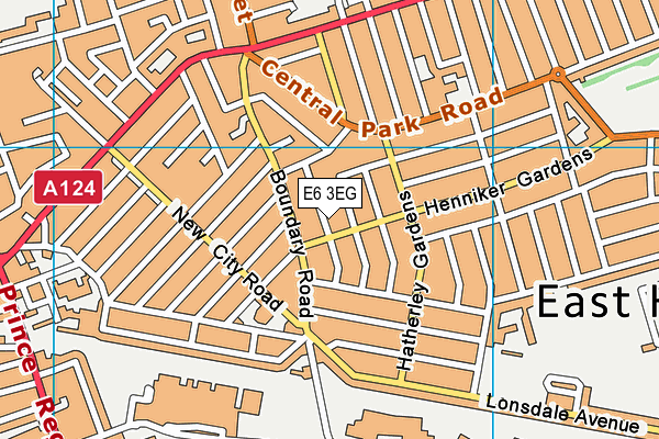 E6 3EG map - OS VectorMap District (Ordnance Survey)