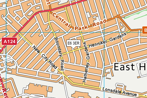 E6 3ER map - OS VectorMap District (Ordnance Survey)