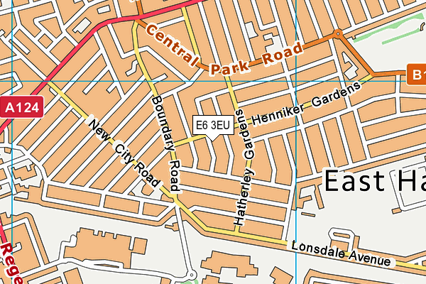 E6 3EU map - OS VectorMap District (Ordnance Survey)