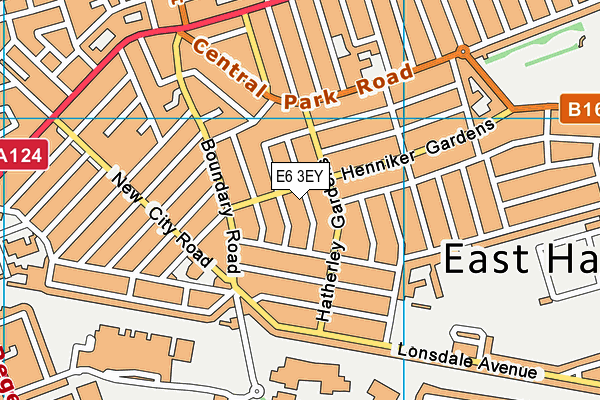 E6 3EY map - OS VectorMap District (Ordnance Survey)