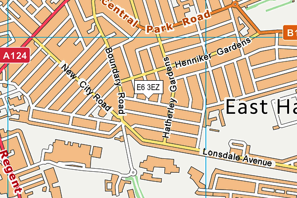 E6 3EZ map - OS VectorMap District (Ordnance Survey)