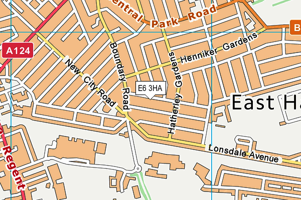 E6 3HA map - OS VectorMap District (Ordnance Survey)