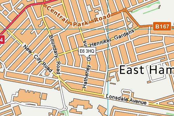 E6 3HQ map - OS VectorMap District (Ordnance Survey)