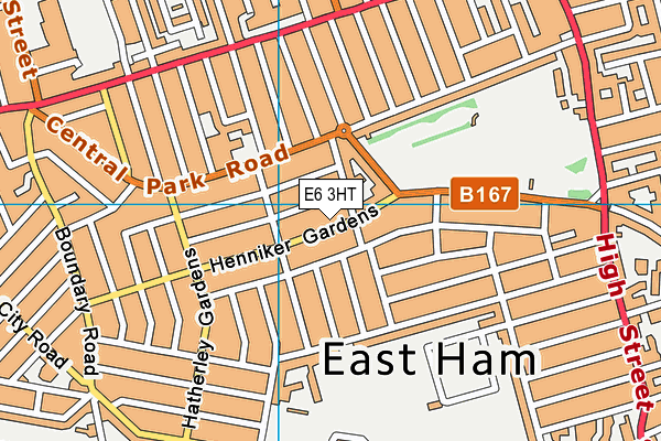 E6 3HT map - OS VectorMap District (Ordnance Survey)