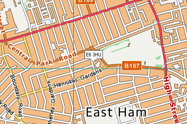 E6 3HU map - OS VectorMap District (Ordnance Survey)