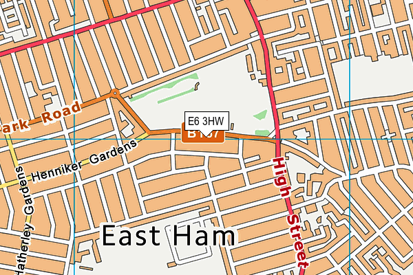 E6 3HW map - OS VectorMap District (Ordnance Survey)