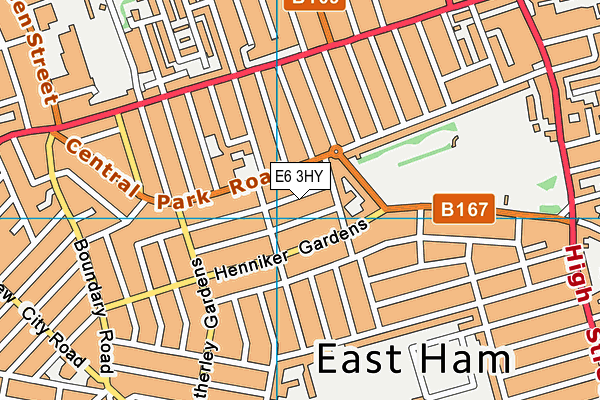 E6 3HY map - OS VectorMap District (Ordnance Survey)