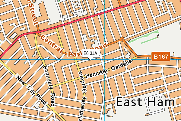 E6 3JA map - OS VectorMap District (Ordnance Survey)
