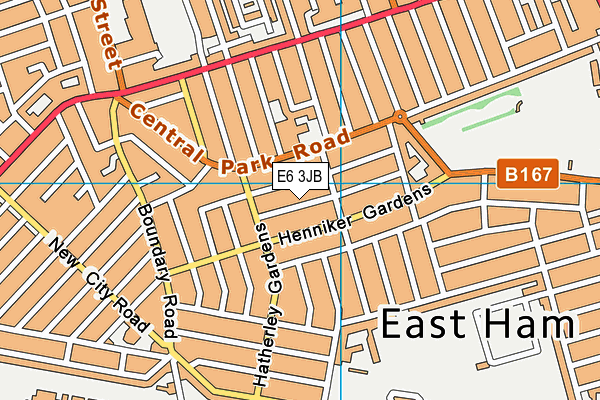 E6 3JB map - OS VectorMap District (Ordnance Survey)
