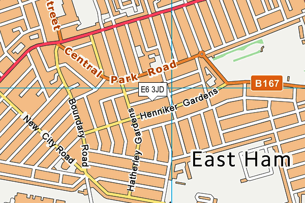 E6 3JD map - OS VectorMap District (Ordnance Survey)