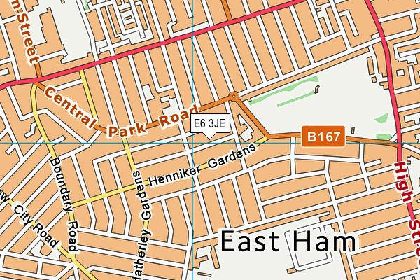 E6 3JE map - OS VectorMap District (Ordnance Survey)