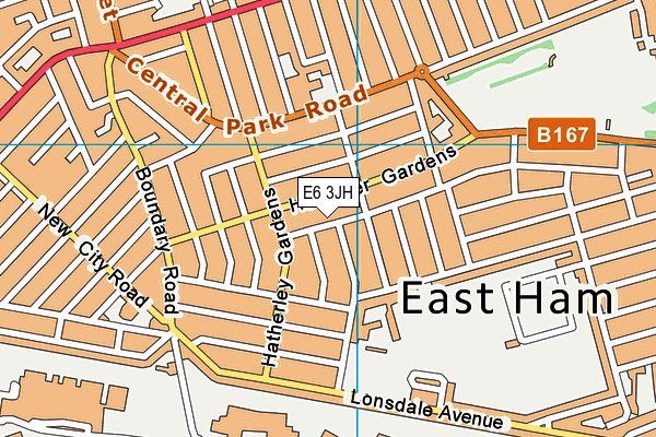 E6 3JH map - OS VectorMap District (Ordnance Survey)