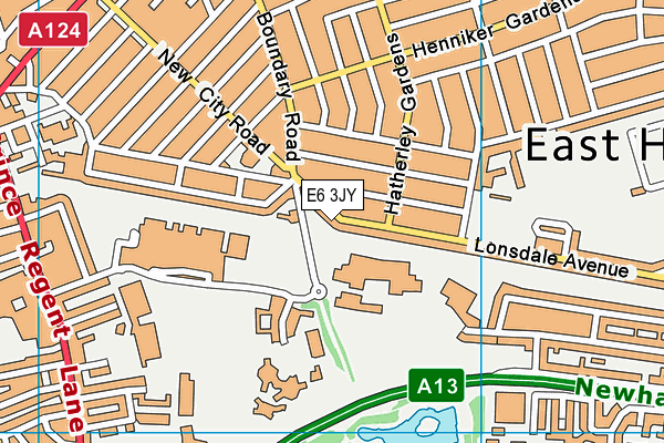 E6 3JY map - OS VectorMap District (Ordnance Survey)