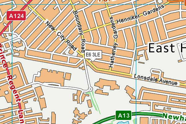 E6 3LE map - OS VectorMap District (Ordnance Survey)