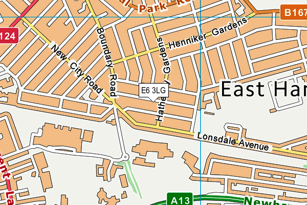 E6 3LG map - OS VectorMap District (Ordnance Survey)