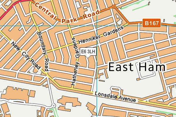E6 3LH map - OS VectorMap District (Ordnance Survey)