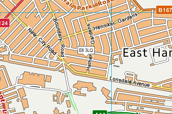 E6 3LQ map - OS VectorMap District (Ordnance Survey)