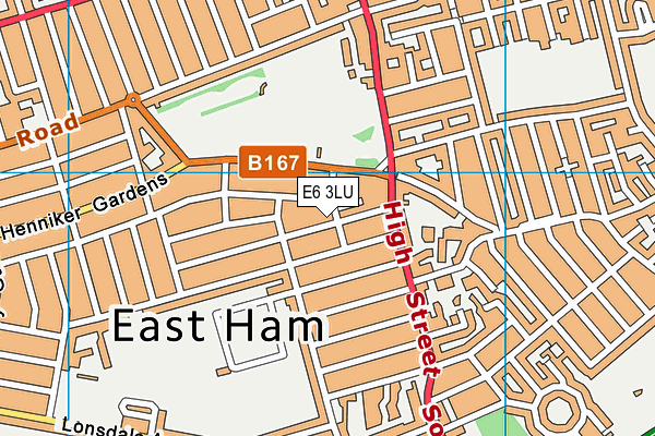 E6 3LU map - OS VectorMap District (Ordnance Survey)