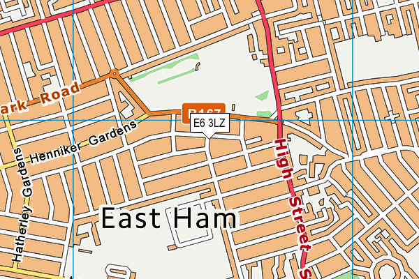 E6 3LZ map - OS VectorMap District (Ordnance Survey)