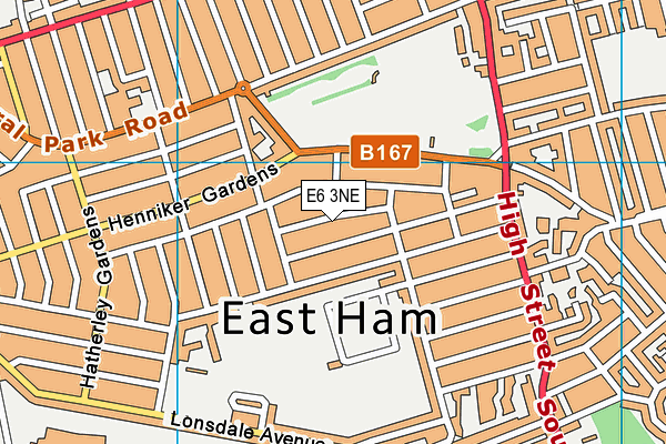 E6 3NE map - OS VectorMap District (Ordnance Survey)