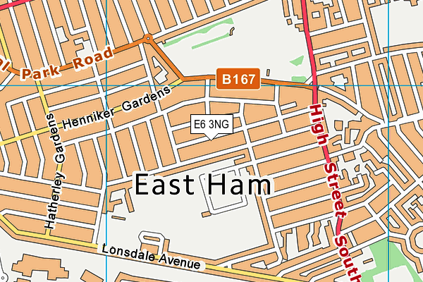 E6 3NG map - OS VectorMap District (Ordnance Survey)