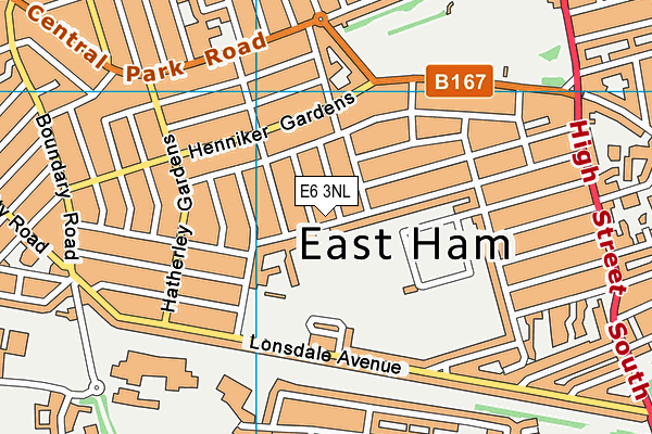 E6 3NL map - OS VectorMap District (Ordnance Survey)