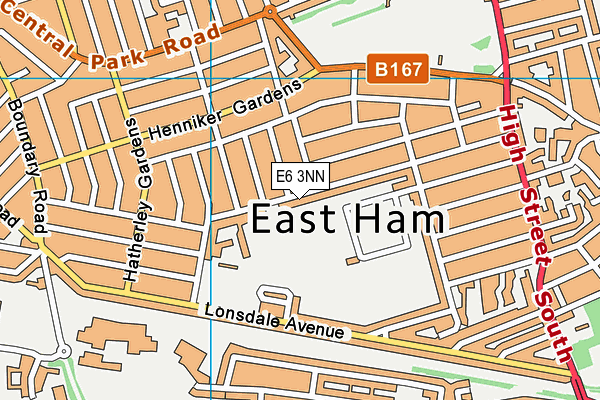 E6 3NN map - OS VectorMap District (Ordnance Survey)