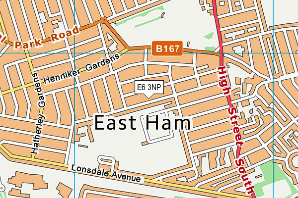 E6 3NP map - OS VectorMap District (Ordnance Survey)