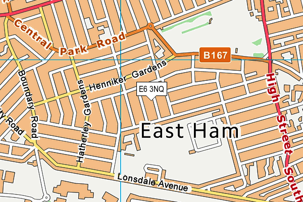 E6 3NQ map - OS VectorMap District (Ordnance Survey)