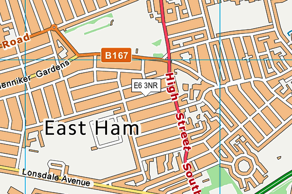 E6 3NR map - OS VectorMap District (Ordnance Survey)