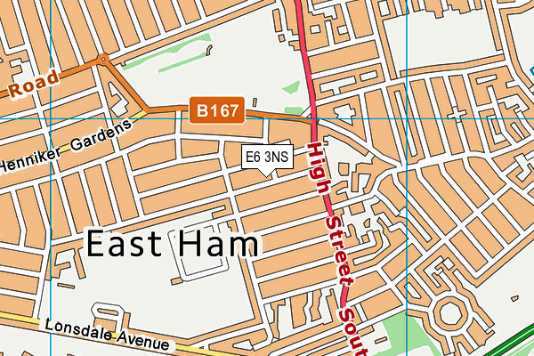 E6 3NS map - OS VectorMap District (Ordnance Survey)