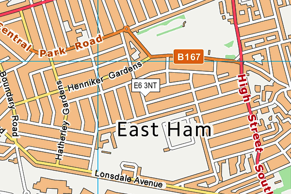 E6 3NT map - OS VectorMap District (Ordnance Survey)