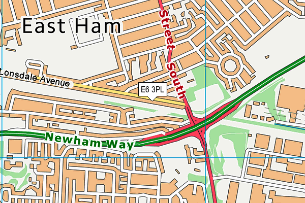 E6 3PL map - OS VectorMap District (Ordnance Survey)