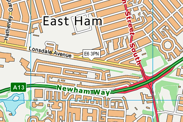 E6 3PN map - OS VectorMap District (Ordnance Survey)