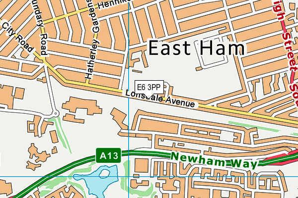 E6 3PP map - OS VectorMap District (Ordnance Survey)