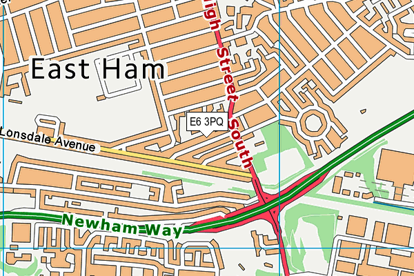 E6 3PQ map - OS VectorMap District (Ordnance Survey)