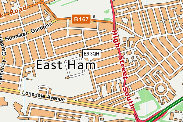 E6 3QH map - OS VectorMap District (Ordnance Survey)