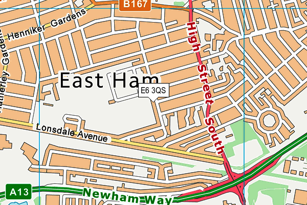 E6 3QS map - OS VectorMap District (Ordnance Survey)