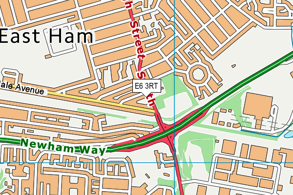 E6 3RT map - OS VectorMap District (Ordnance Survey)