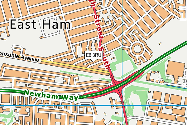 E6 3RU map - OS VectorMap District (Ordnance Survey)