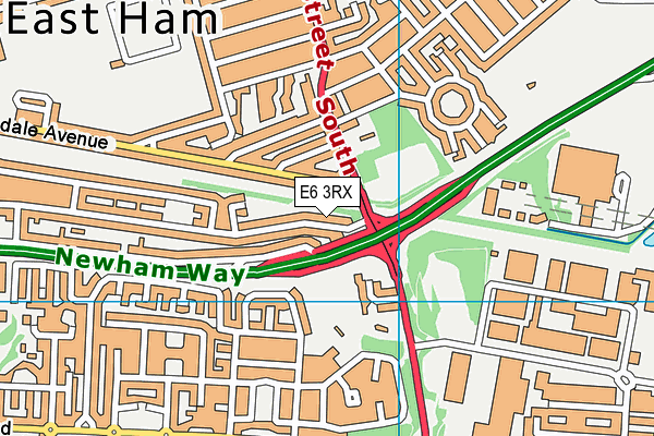 E6 3RX map - OS VectorMap District (Ordnance Survey)