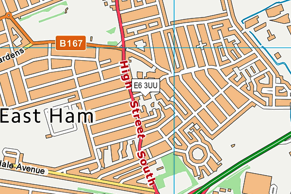 E6 3UU map - OS VectorMap District (Ordnance Survey)
