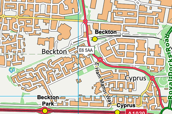 E6 5AA map - OS VectorMap District (Ordnance Survey)
