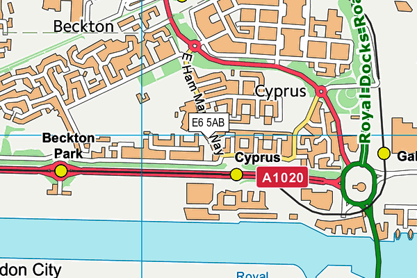 E6 5AB map - OS VectorMap District (Ordnance Survey)