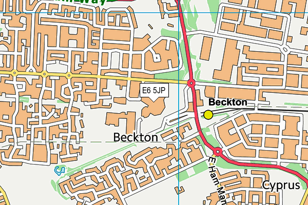 E6 5JP map - OS VectorMap District (Ordnance Survey)