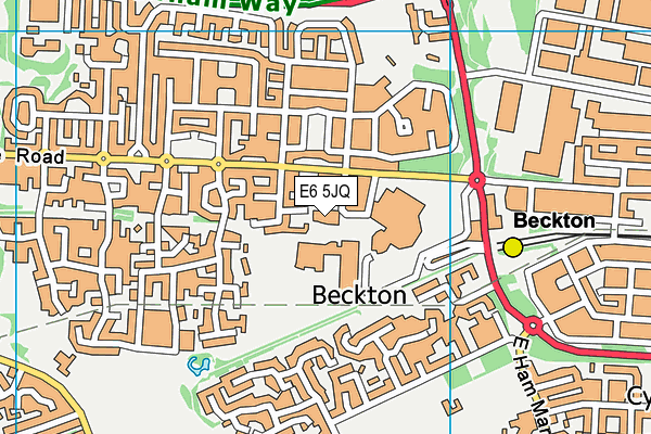 Beckton Globe Learning Zone map (E6 5JQ) - OS VectorMap District (Ordnance Survey)